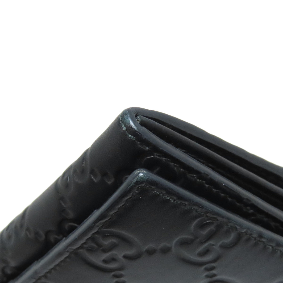 GUCCI Long Wallet Purse 408830 Calfskin black GG Signature Shima Sherry Line