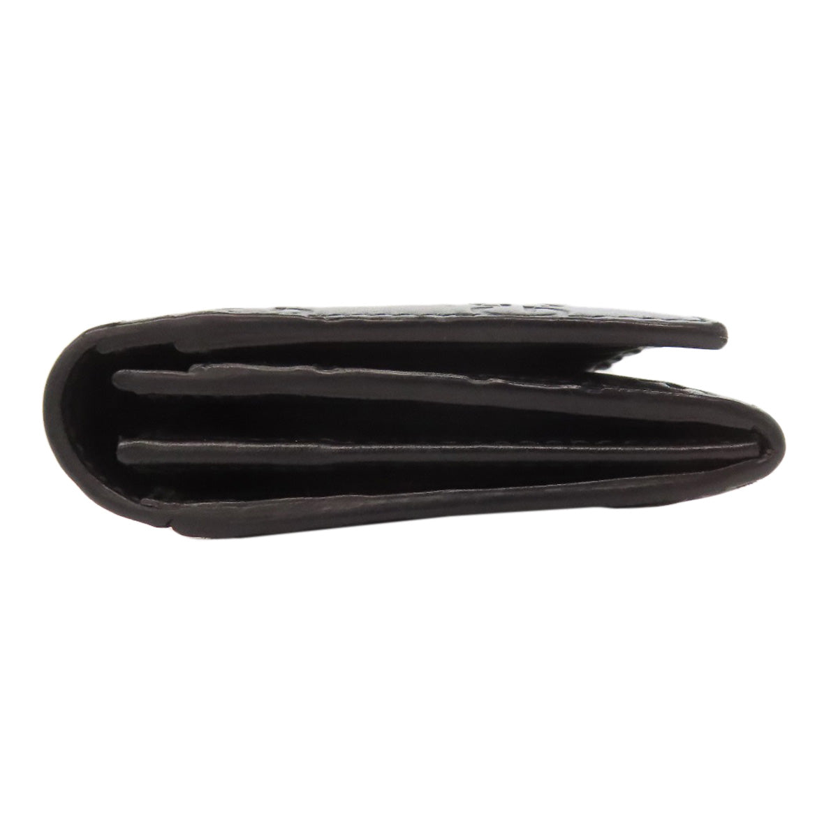GUCCI Long Wallet Purse 408830 Calfskin black GG Signature Shima Sherry Line