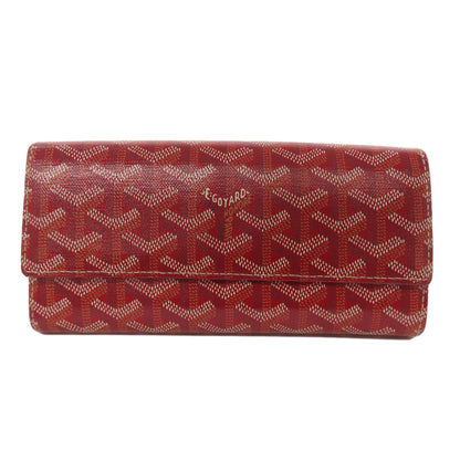 GOYARD Long Wallet Purse Coated canvas Red Varenne