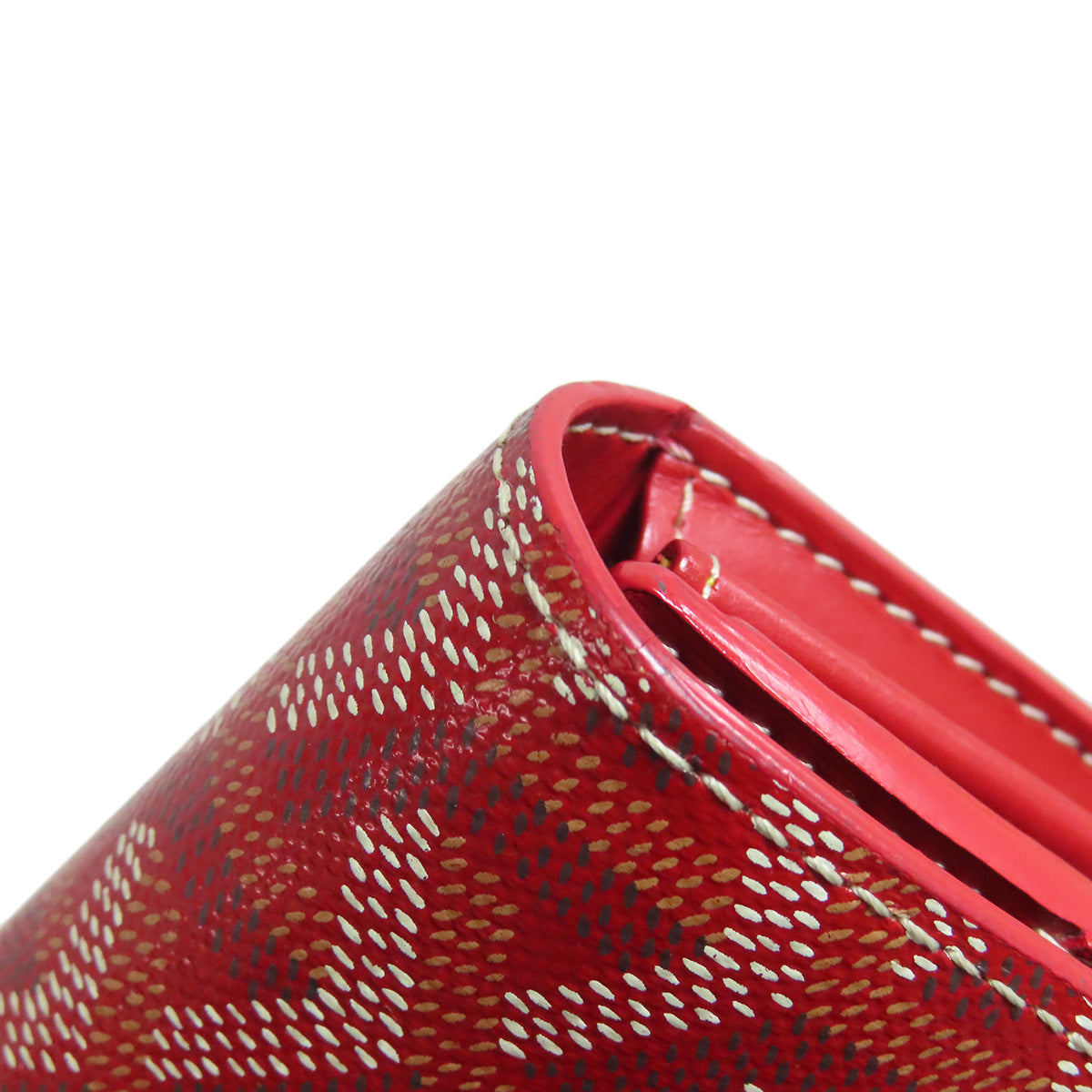 GOYARD Long Wallet Purse Coated canvas Red Varenne