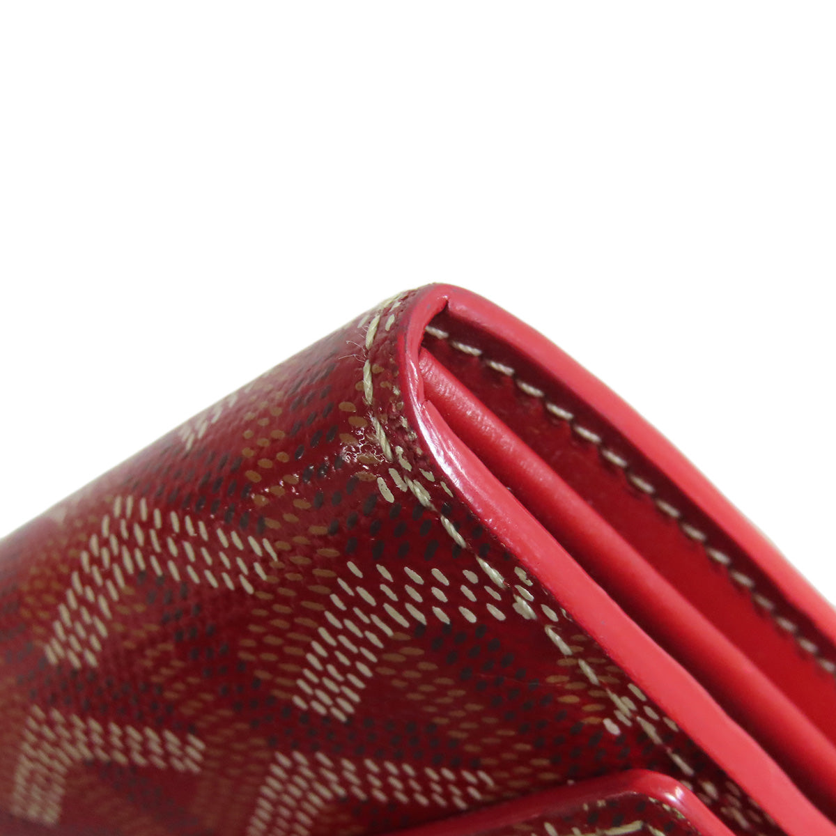 GOYARD Long Wallet Purse Coated canvas Red Varenne