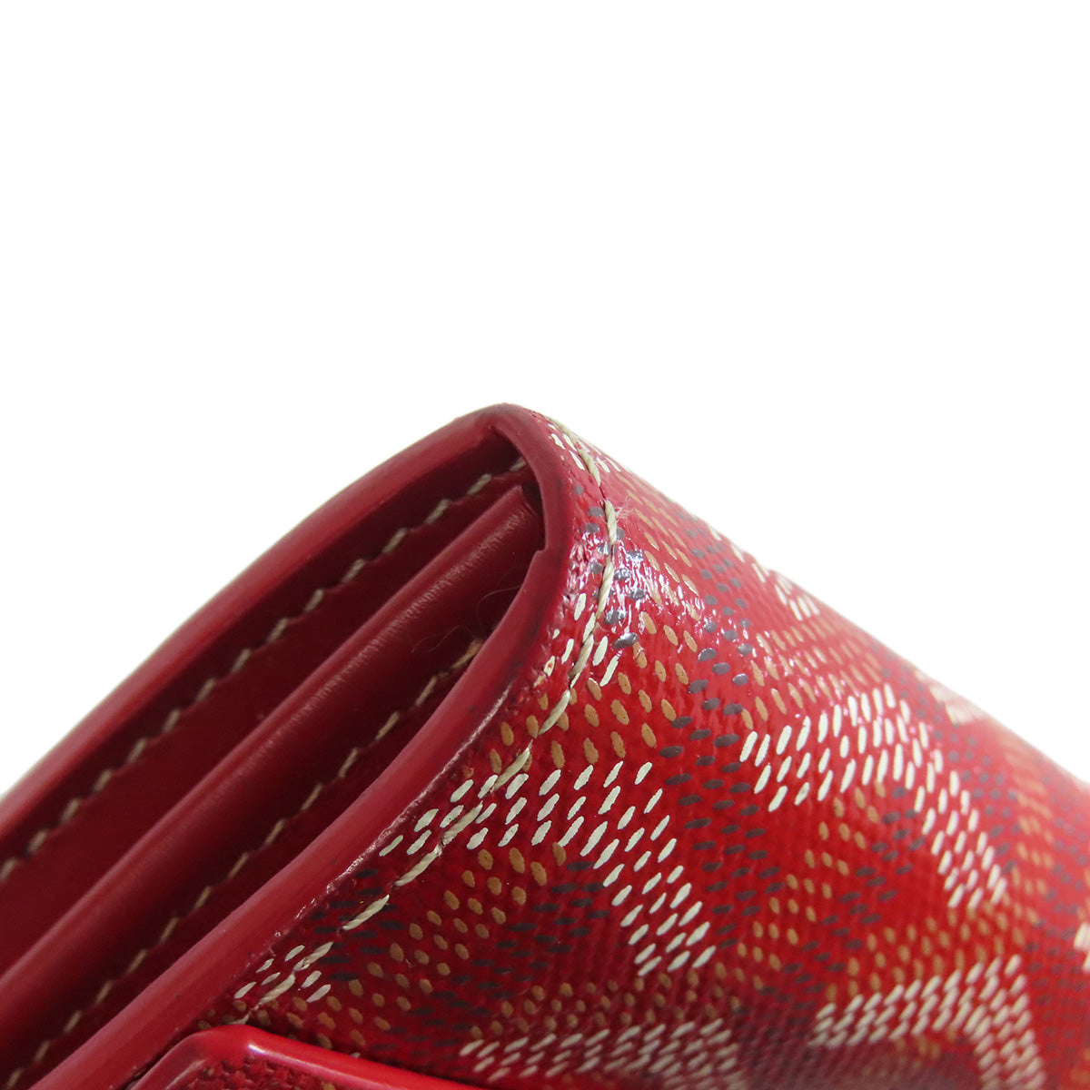 GOYARD Long Wallet Purse Coated canvas Red Varenne