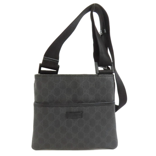 GUCCI Shoulder Bag 162905 PVC black Long Shoulder GG Supreme