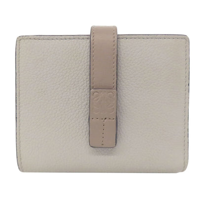 LOEWE Bifold Wallet Calfskin gray Compact zip wallet