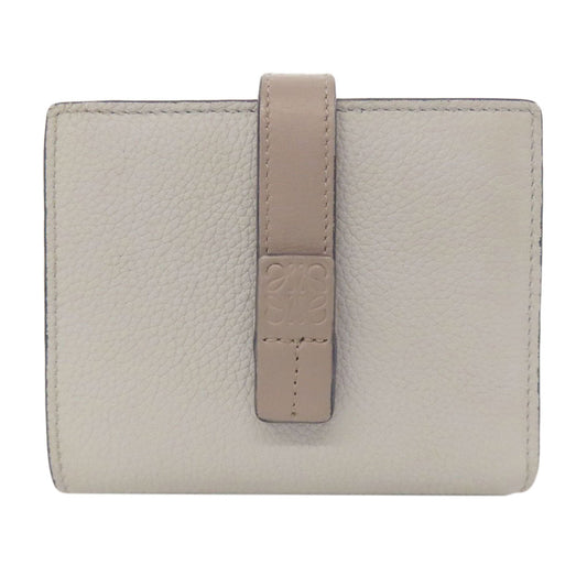 LOEWE Bifold Wallet Calfskin gray Compact zip wallet