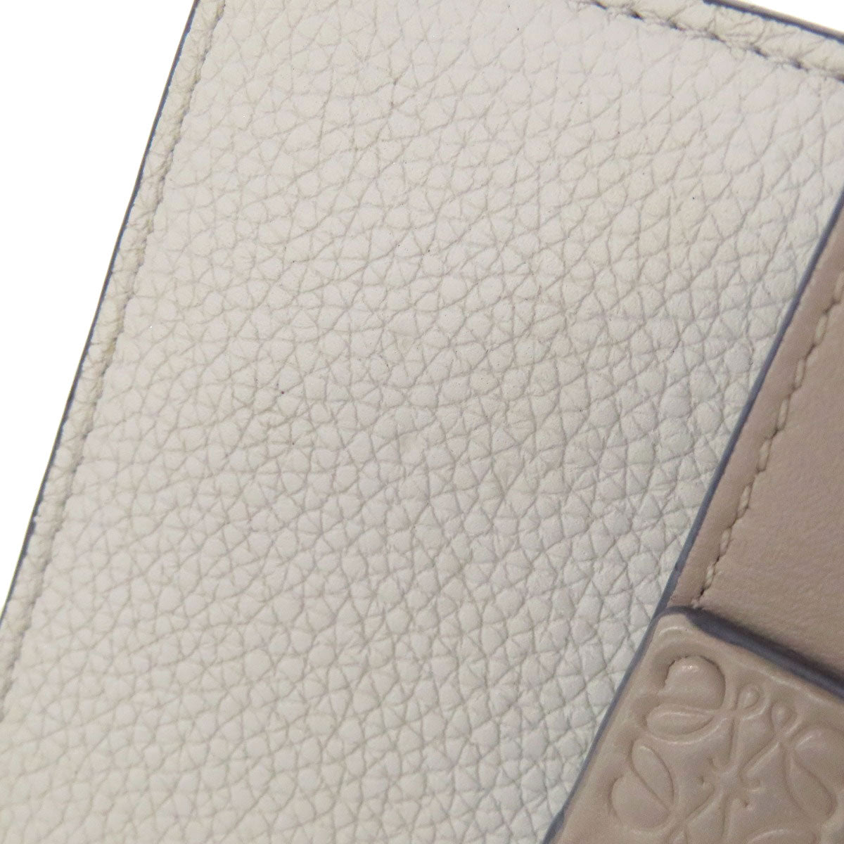 LOEWE Bifold Wallet Calfskin gray Compact zip wallet