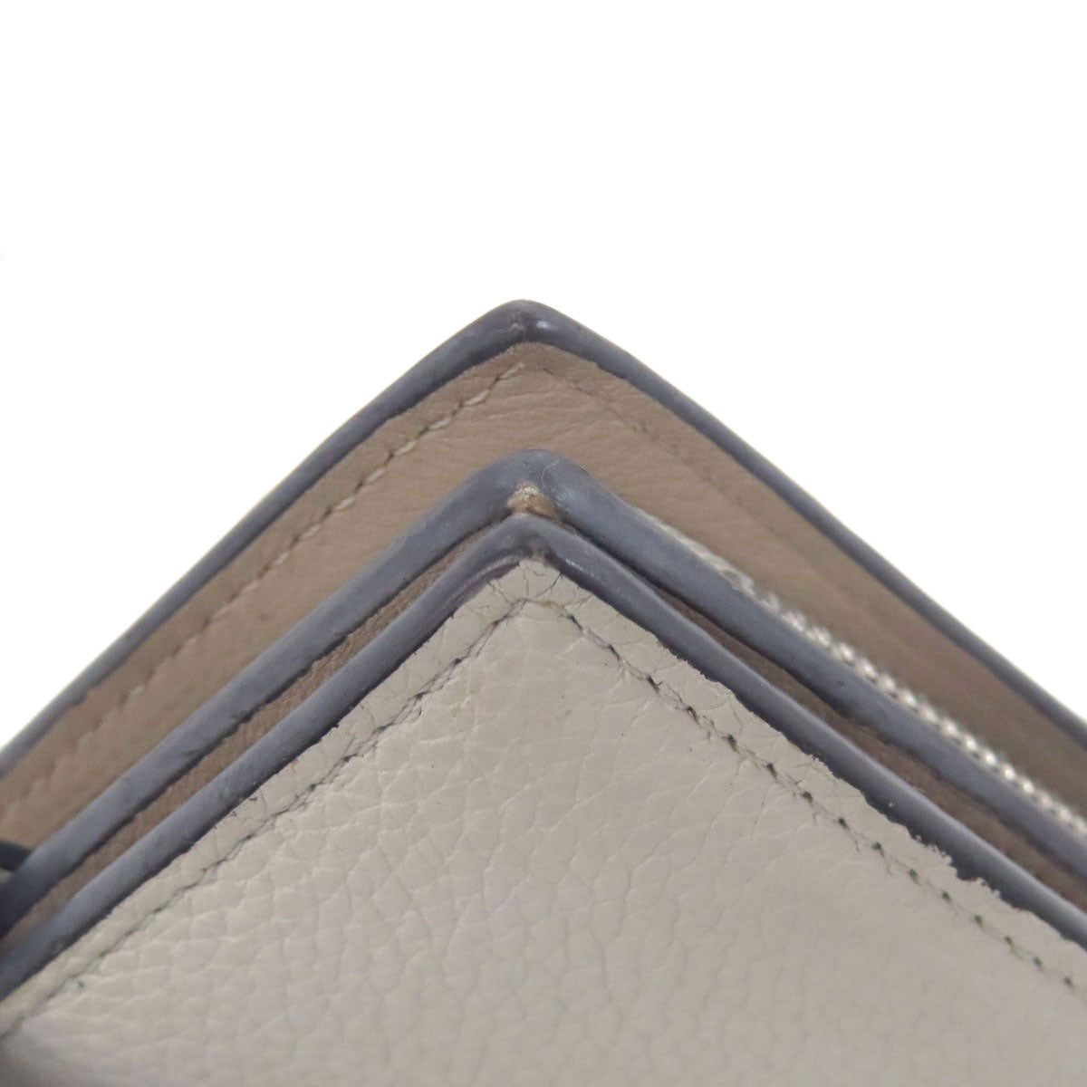 LOEWE Bifold Wallet Calfskin gray Compact zip wallet