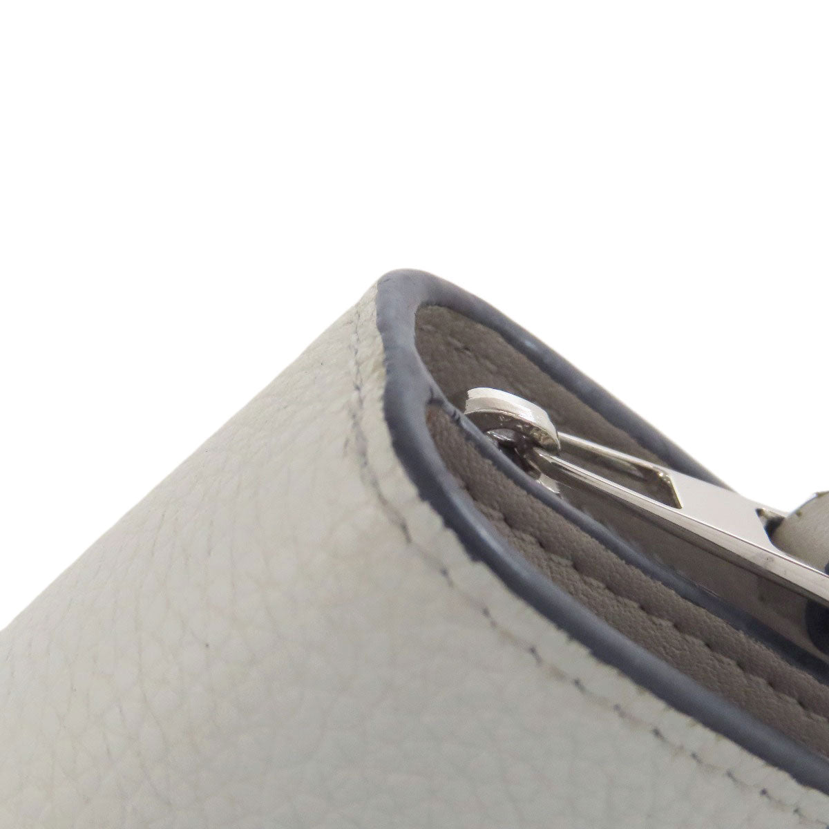 LOEWE Bifold Wallet Calfskin gray Compact zip wallet