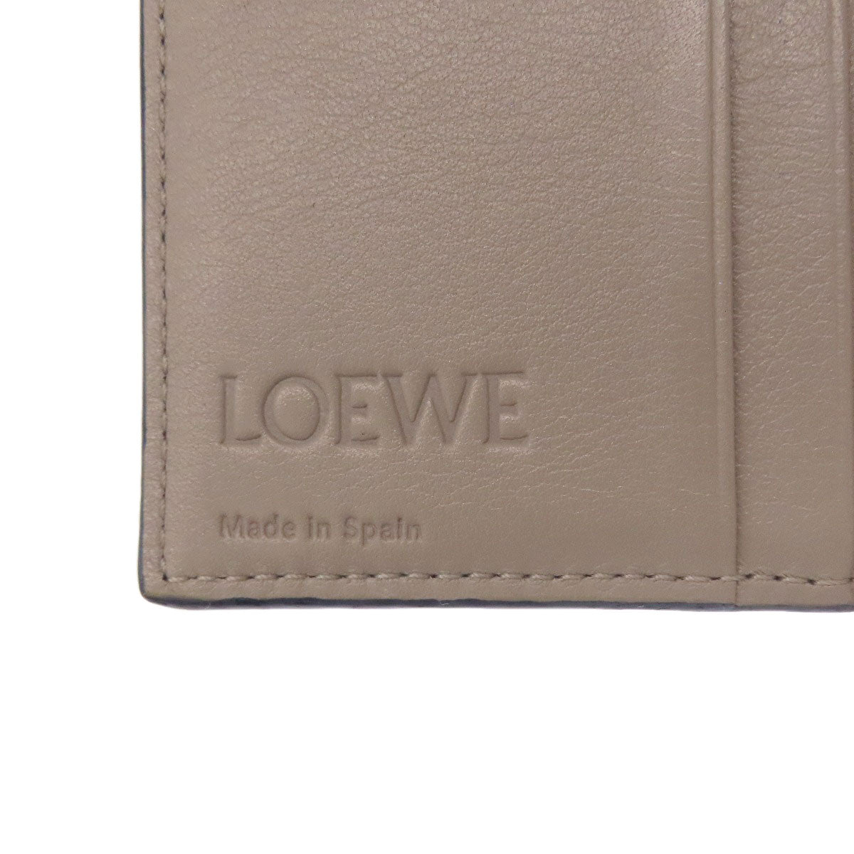 LOEWE Bifold Wallet Calfskin gray Compact zip wallet