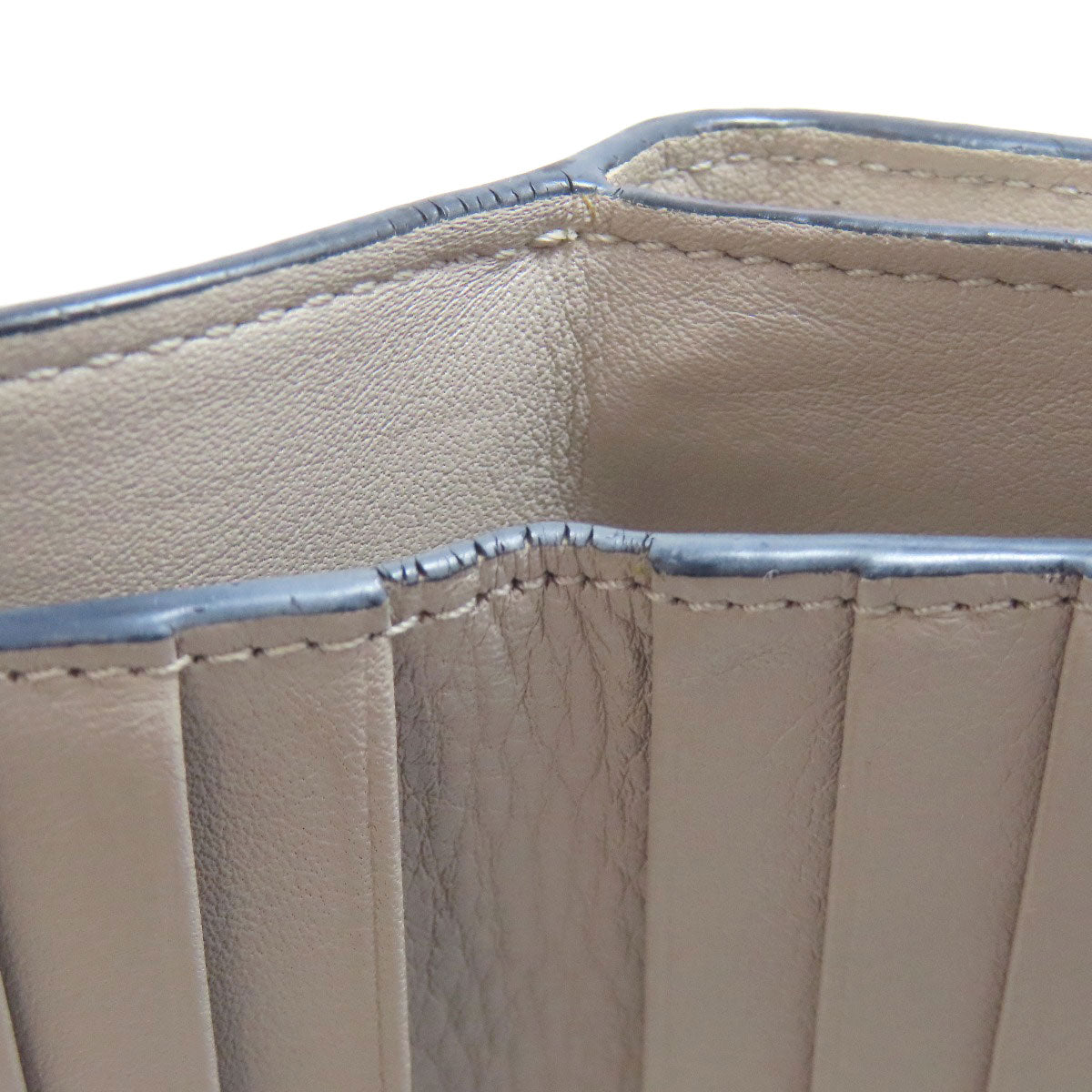 LOEWE Bifold Wallet Calfskin gray Compact zip wallet