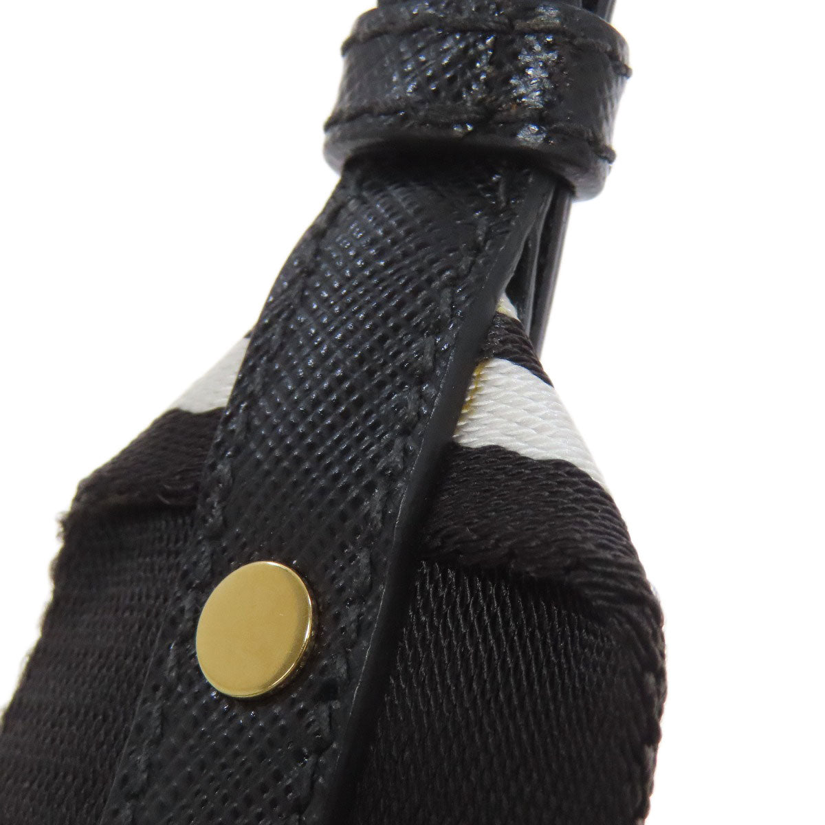 PRADA Handbag canvas black Canapa mini 2 WAY