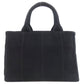 PRADA Handbag canvas black Canapa mini 2 WAY
