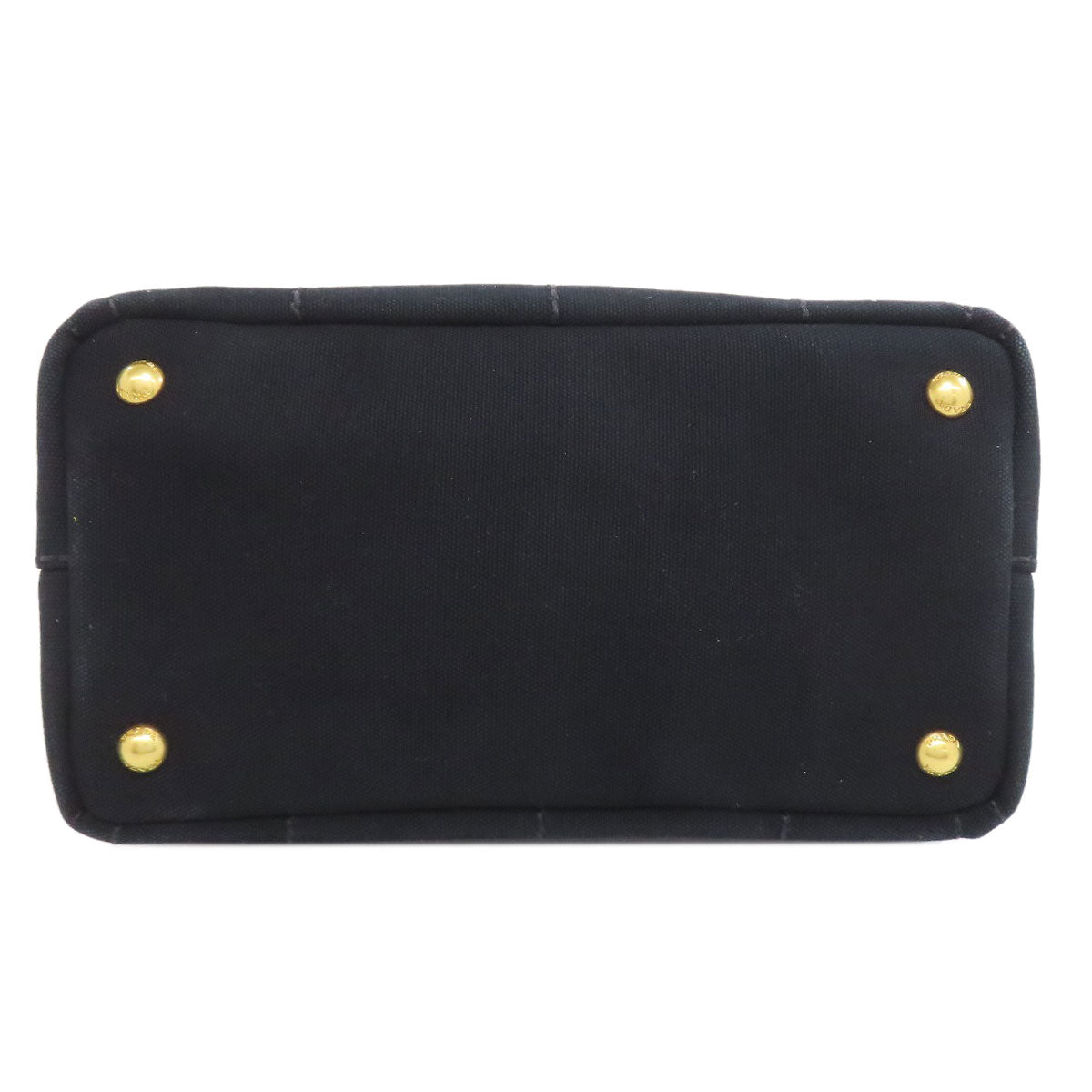 PRADA Handbag canvas black Canapa mini 2 WAY