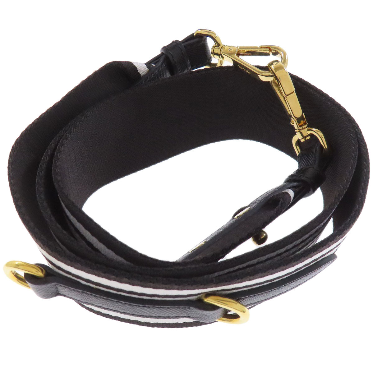 PRADA Handbag canvas black Canapa mini 2 WAY