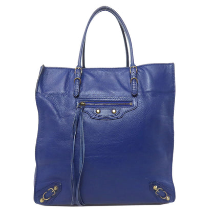 BALENCIAGA Handbag Calfskin blue The paper