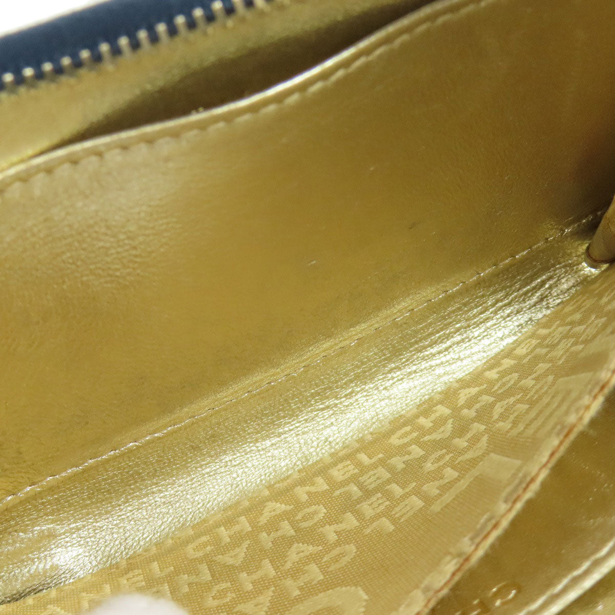 CHANEL Coin case denim blue COCO Mark stitch