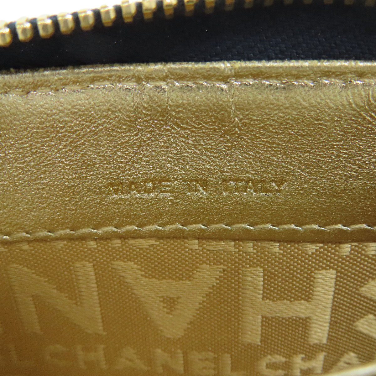 CHANEL Coin case denim blue COCO Mark stitch