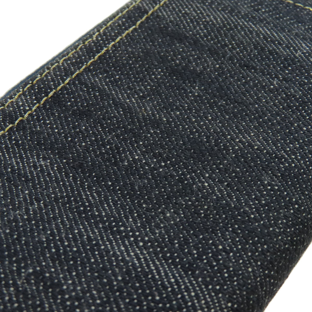 CHANEL Coin case denim blue COCO Mark stitch