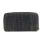 CHANEL Coin case denim blue COCO Mark stitch