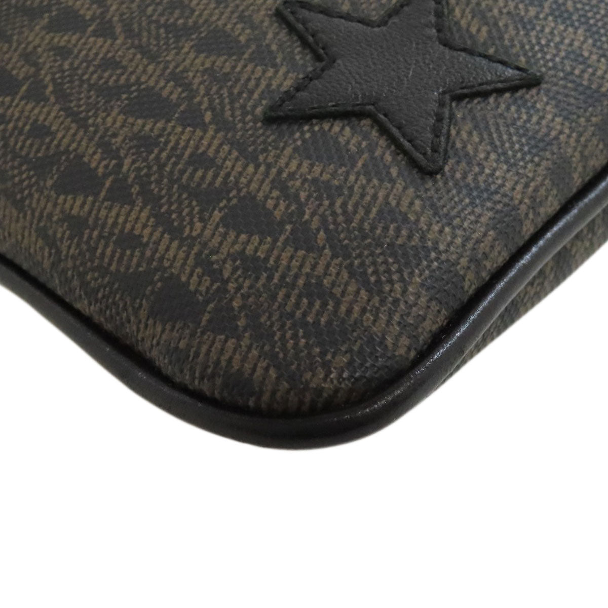 SAINT LAURENT Shoulder Bag PVC Brown Star motif