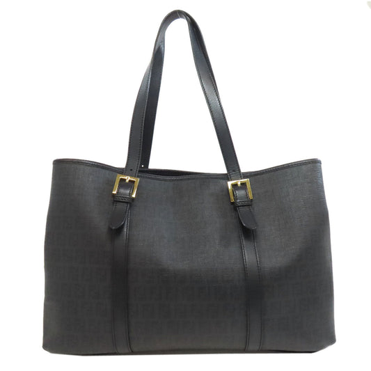 FENDI Tote Bag PVC black ZucchinoPattern