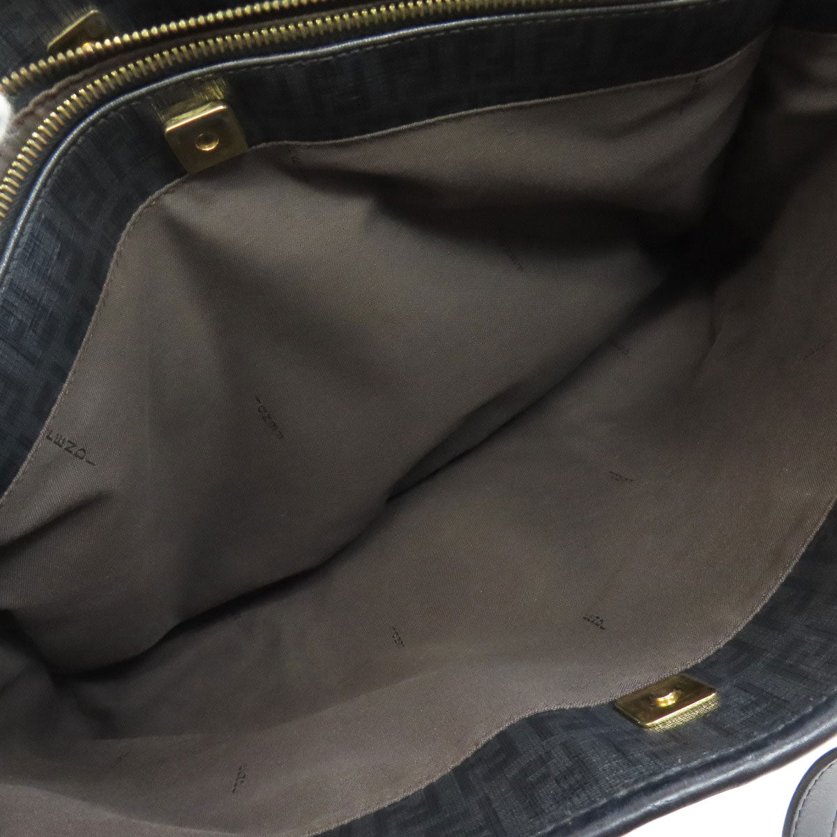 FENDI Tote Bag PVC black ZucchinoPattern