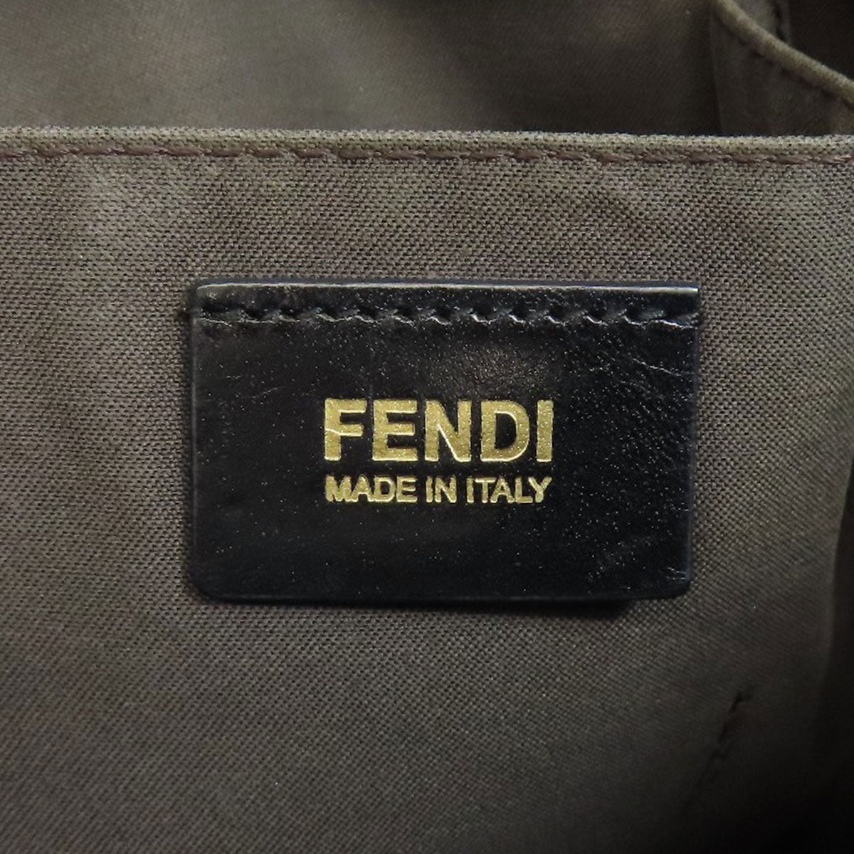 FENDI Tote Bag PVC black ZucchinoPattern