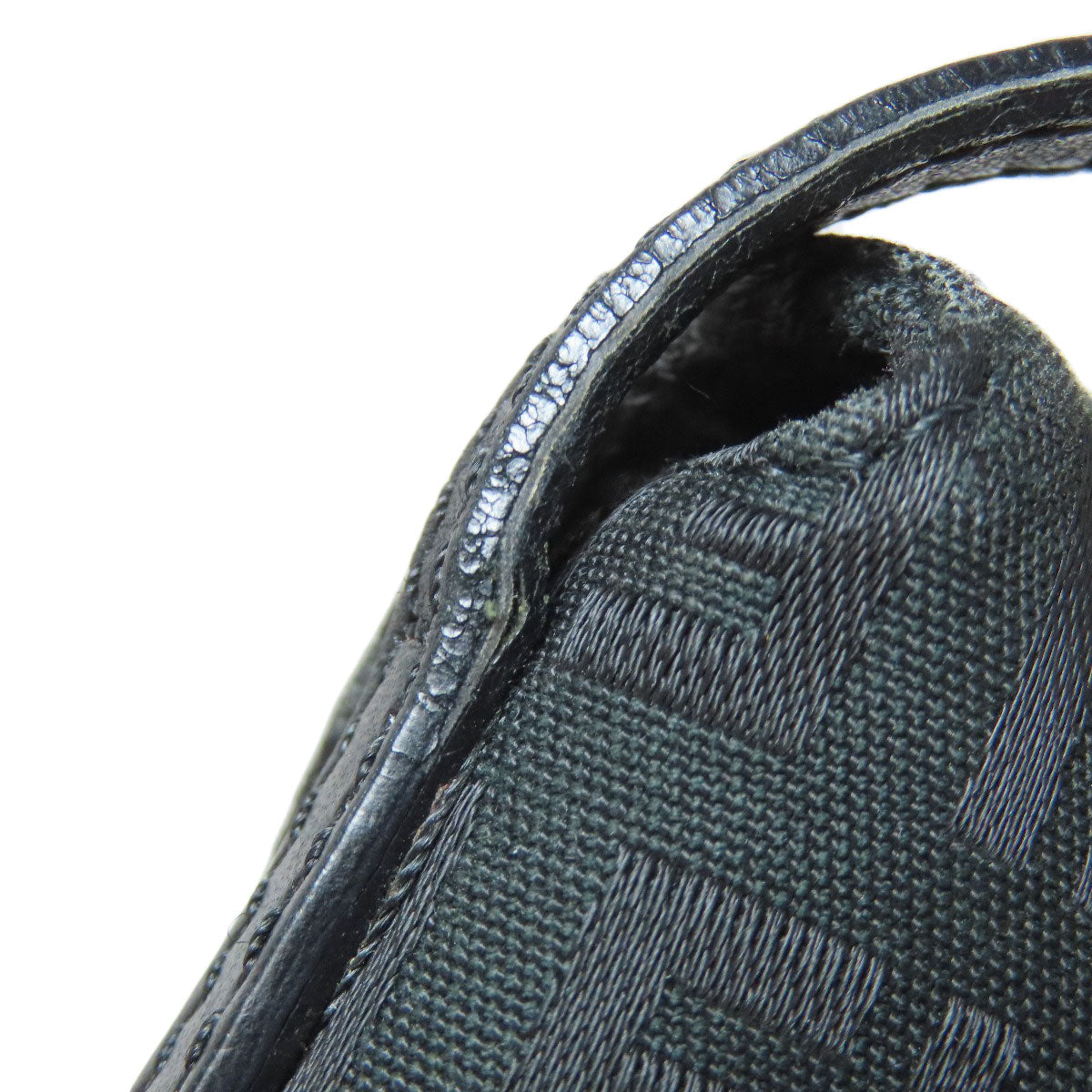 FENDI Shoulder Bag canvas black Zucca Pattern