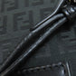 FENDI Shoulder Bag canvas black Zucca Pattern