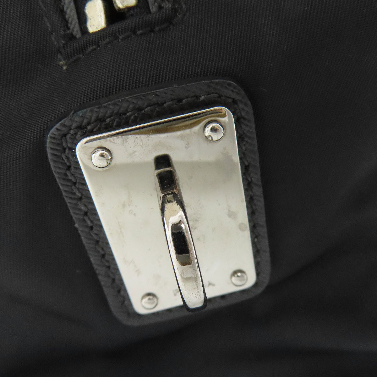 PRADA Handbag Nylon black logo