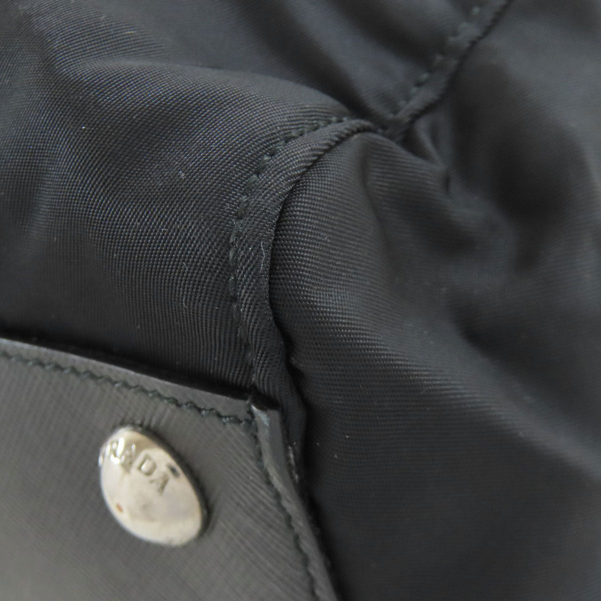 PRADA Handbag Nylon black logo