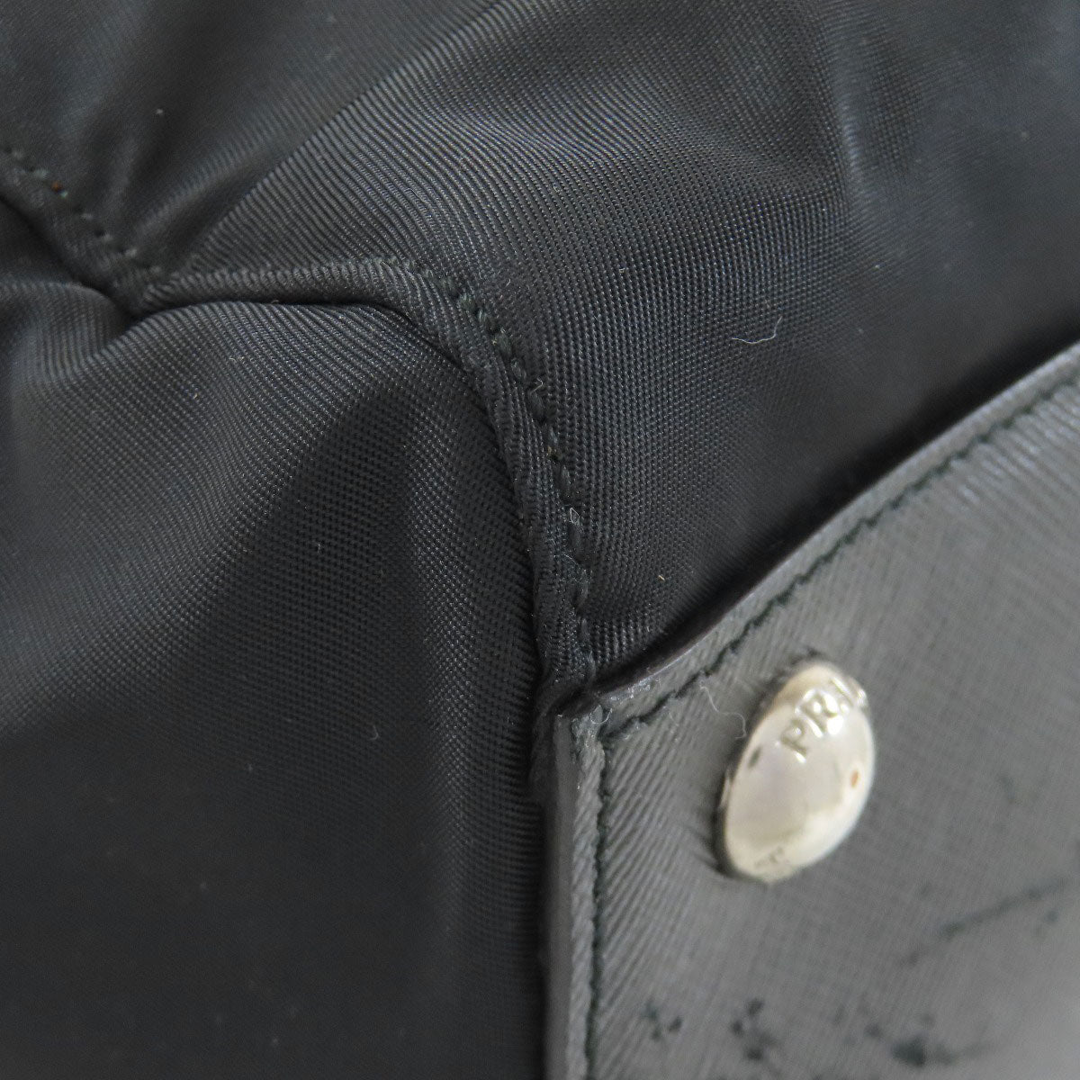 PRADA Handbag Nylon black logo
