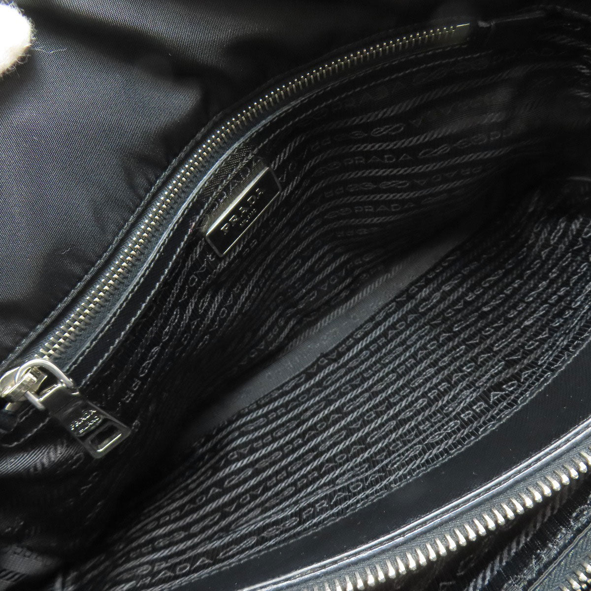 PRADA Handbag Nylon black logo