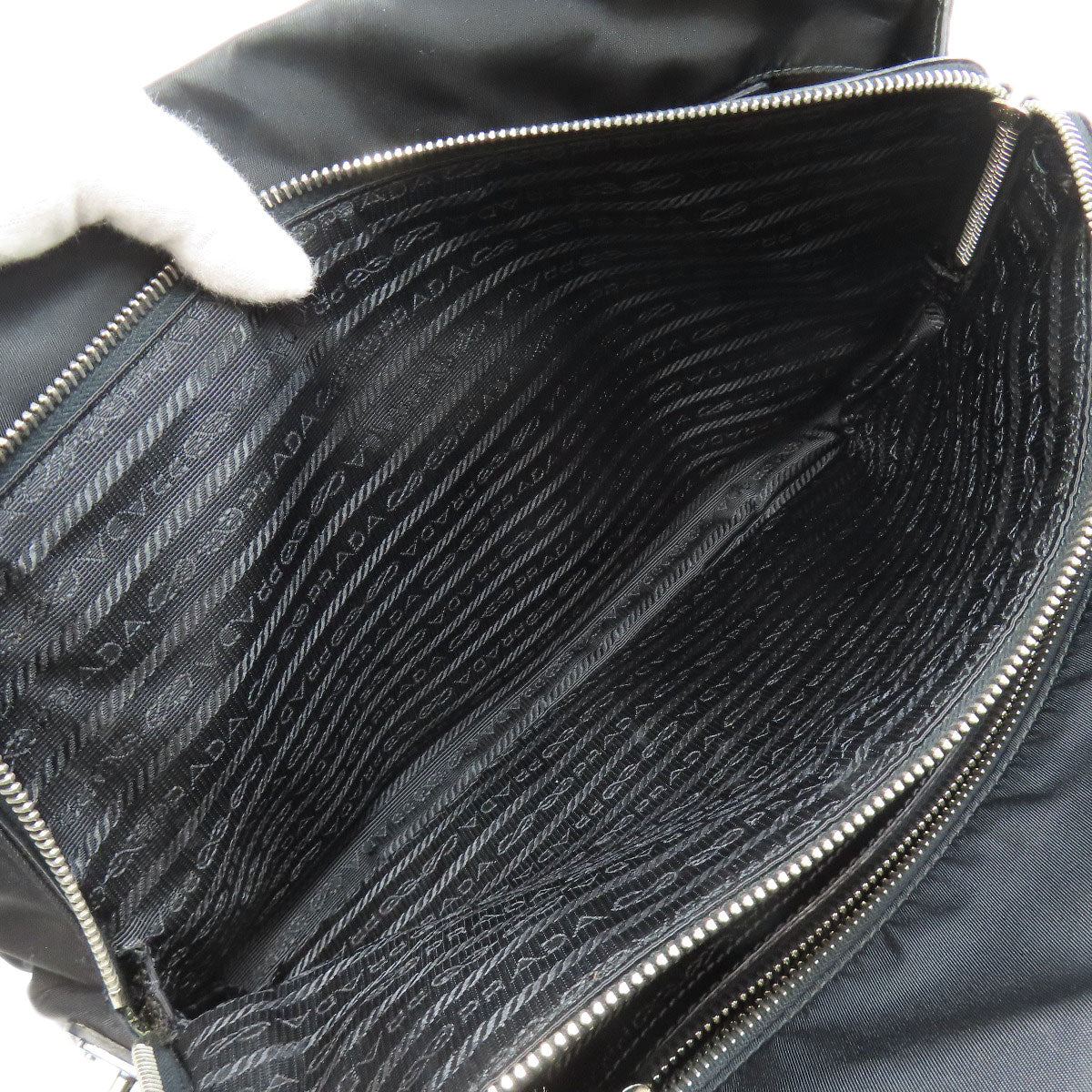 PRADA Handbag Nylon black logo
