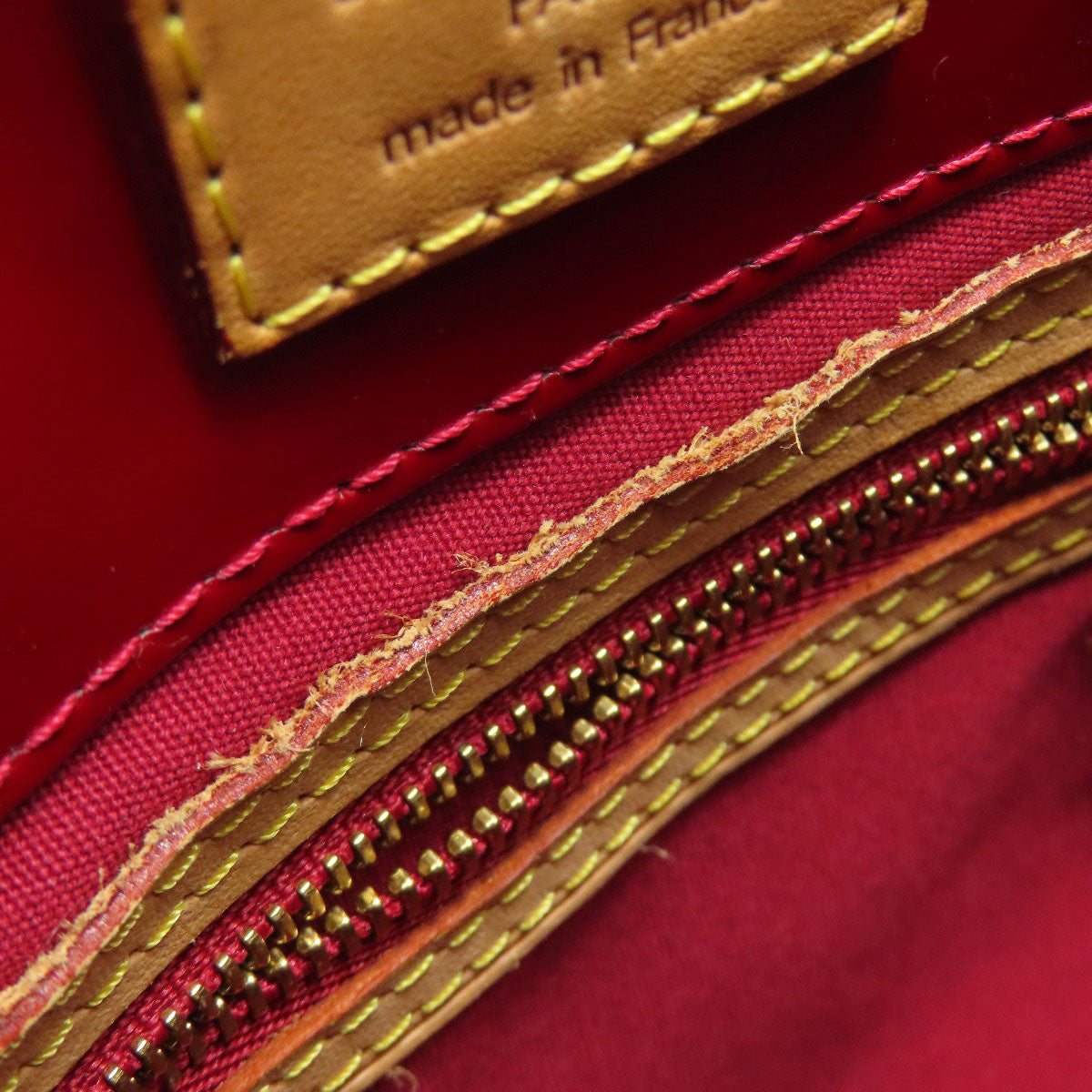 LOUIS VUITTON Handbag M91990 Vernis Red Lead PM