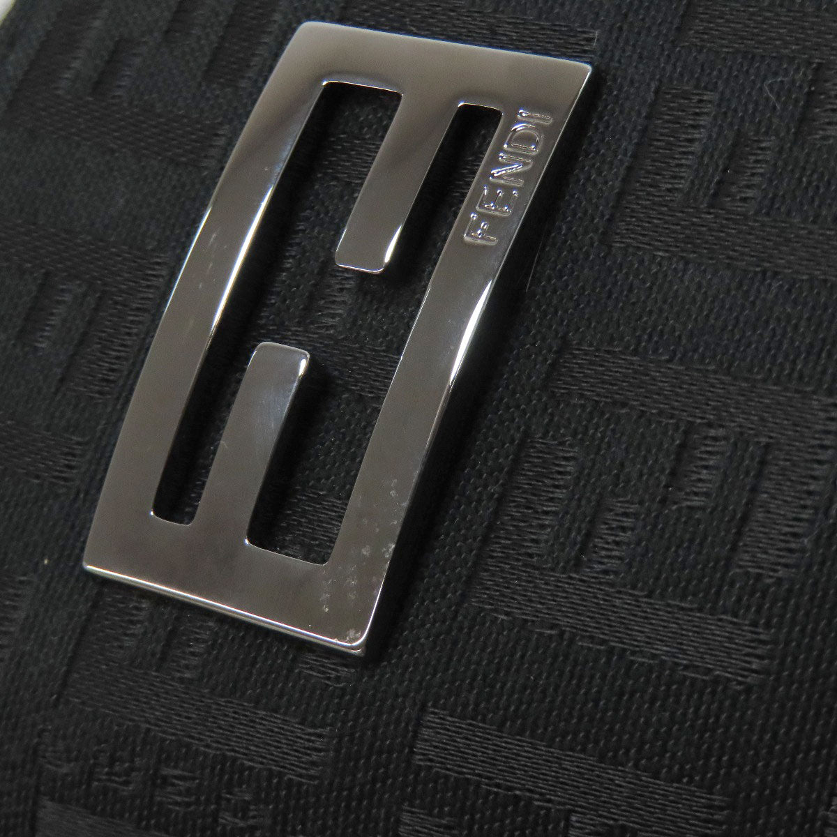 FENDI Tote Bag canvas black Zucca Pattern