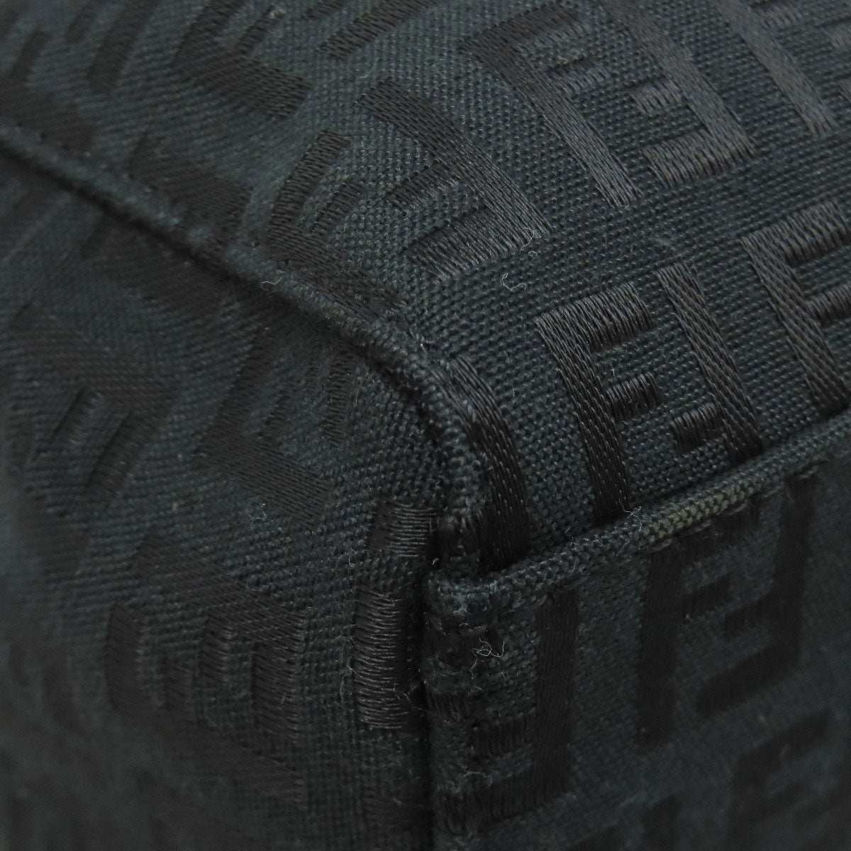 FENDI Tote Bag canvas black Zucca Pattern