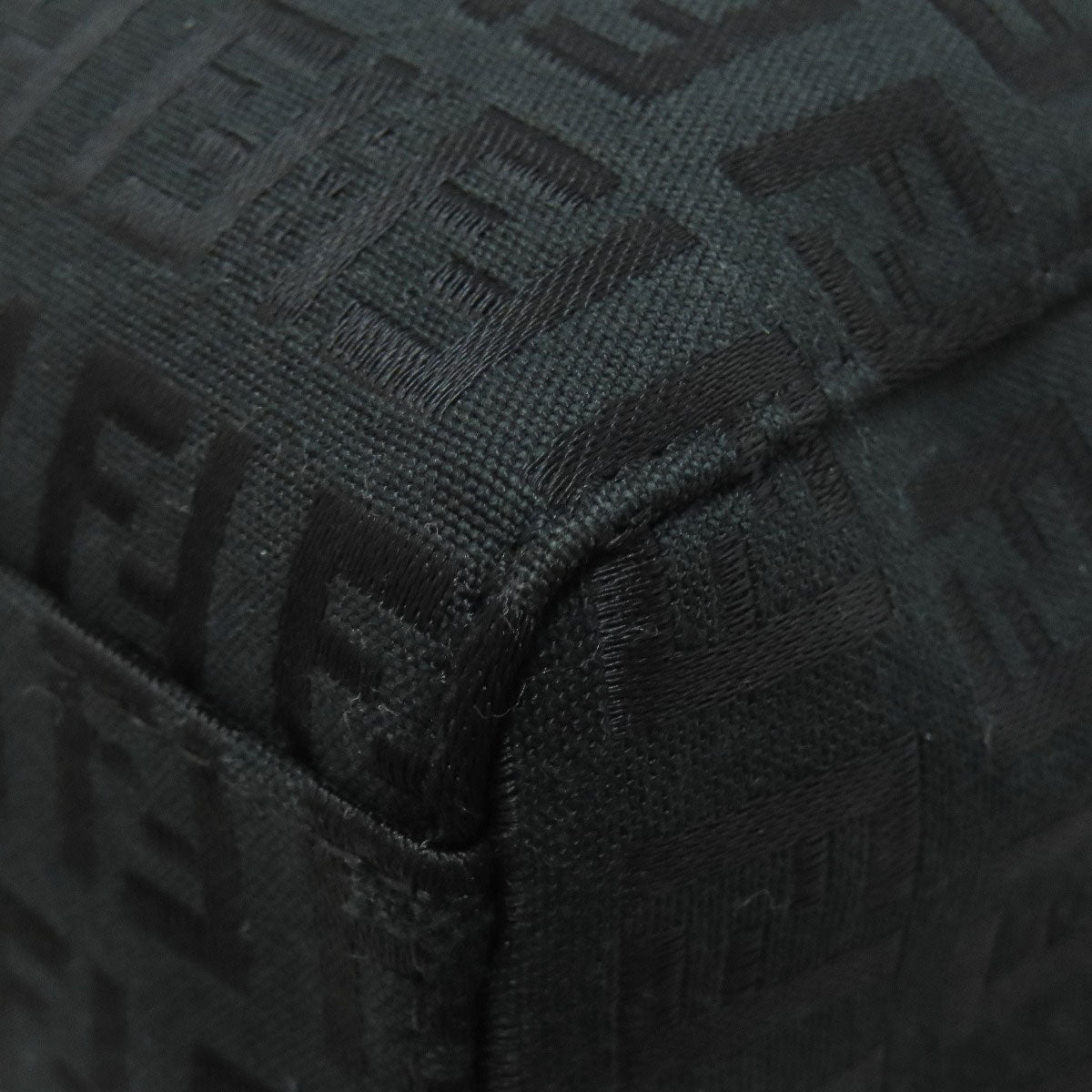 FENDI Tote Bag canvas black Zucca Pattern