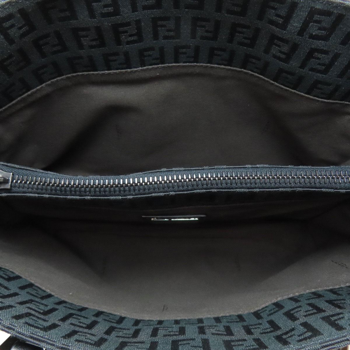 FENDI Tote Bag canvas black Zucca Pattern