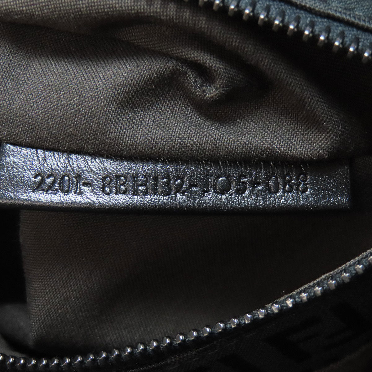 FENDI Tote Bag canvas black Zucca Pattern