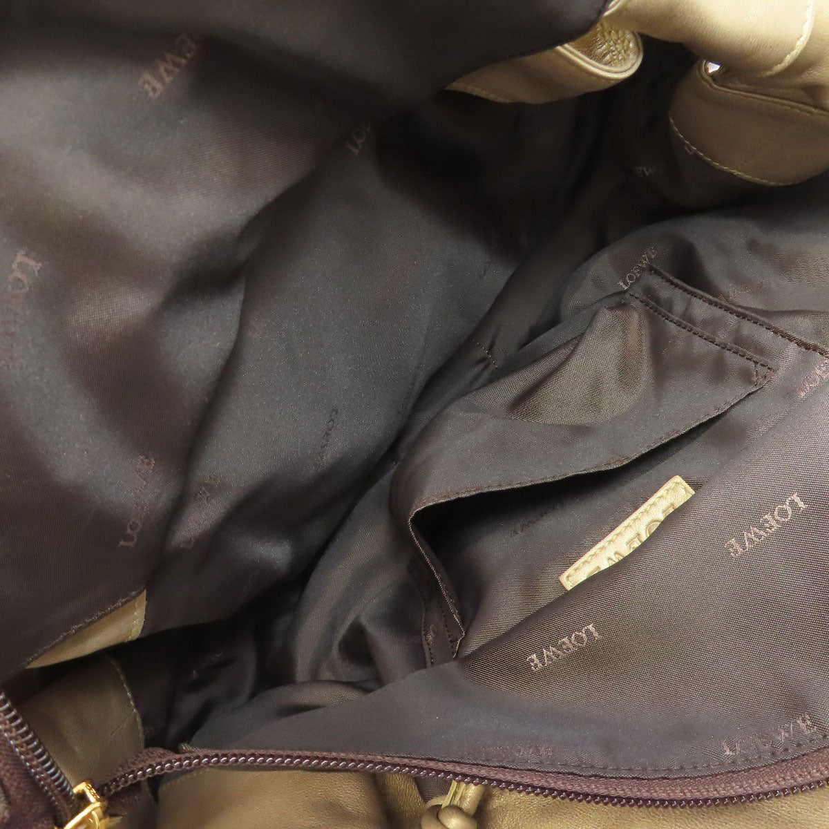 LOEWE Handbag lambskin gold Nappa Aire
