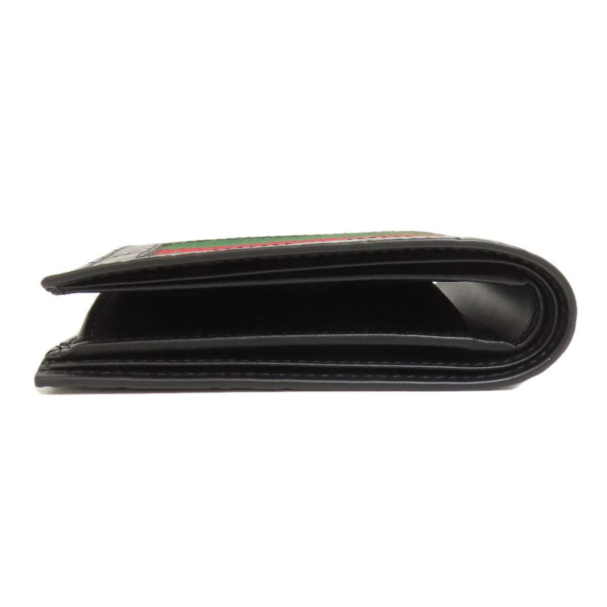 GUCCI Bifold Wallet 408826 Calfskin black GG Signature Shima Sherry Line