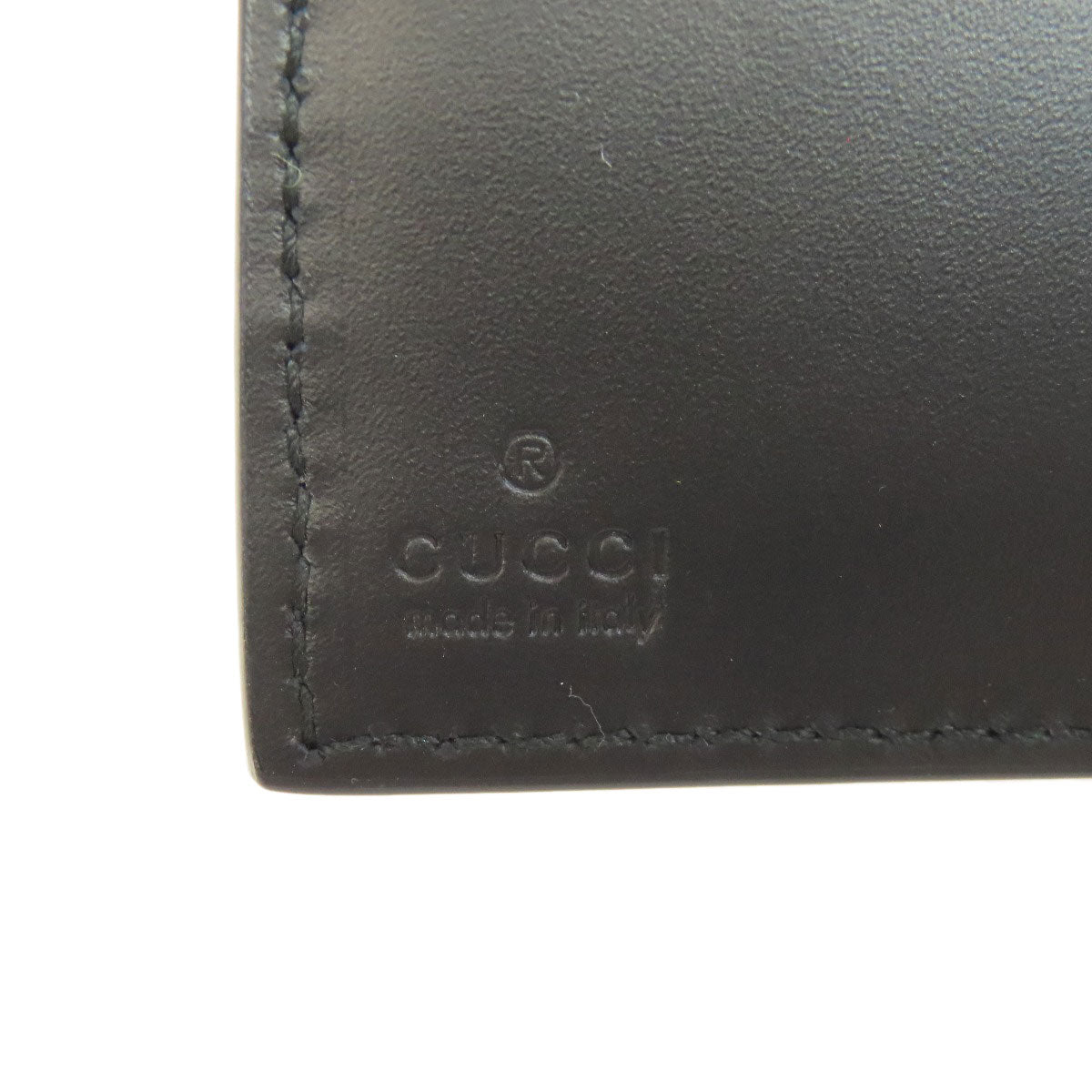 GUCCI Bifold Wallet 408826 Calfskin black GG Signature Shima Sherry Line