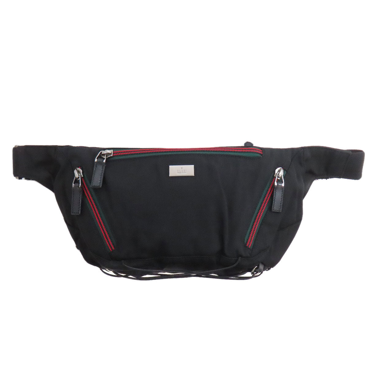 GUCCI Sling bag 122350 Nylon canvas black Sherry line