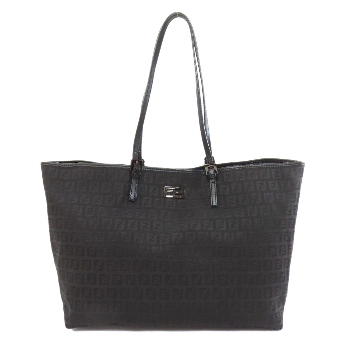 FENDI Tote Bag canvas black Zucchino