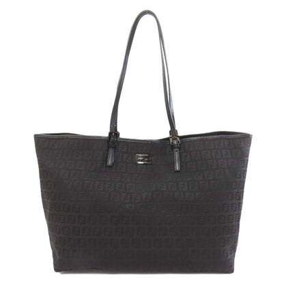 FENDI Tote Bag canvas black Zucchino