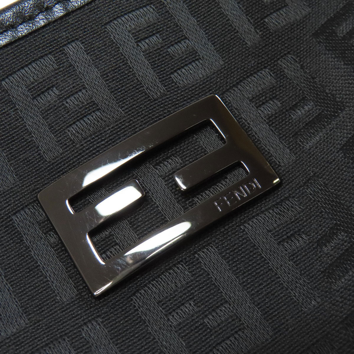 FENDI Tote Bag canvas black Zucchino