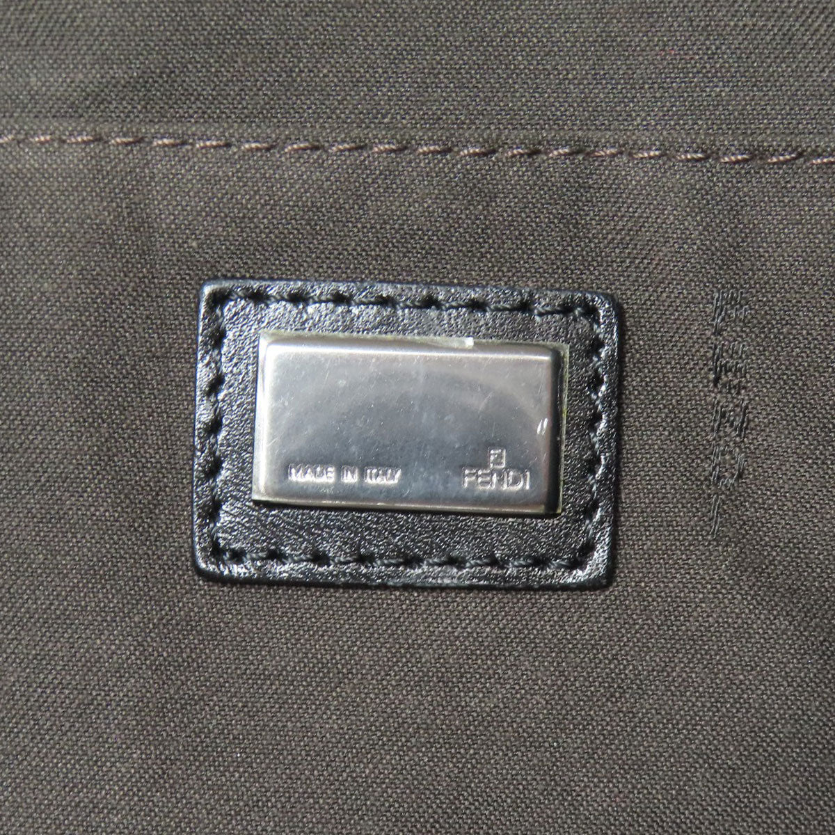 FENDI Tote Bag canvas black Zucchino