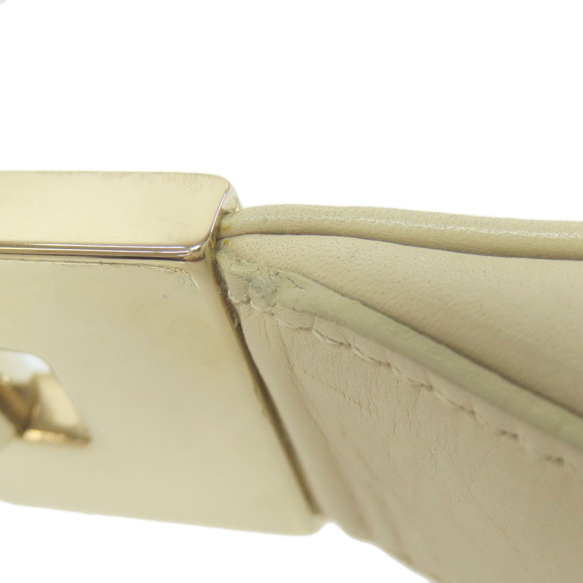 GUCCI Shoulder Bag 001・3312 leather white one belt