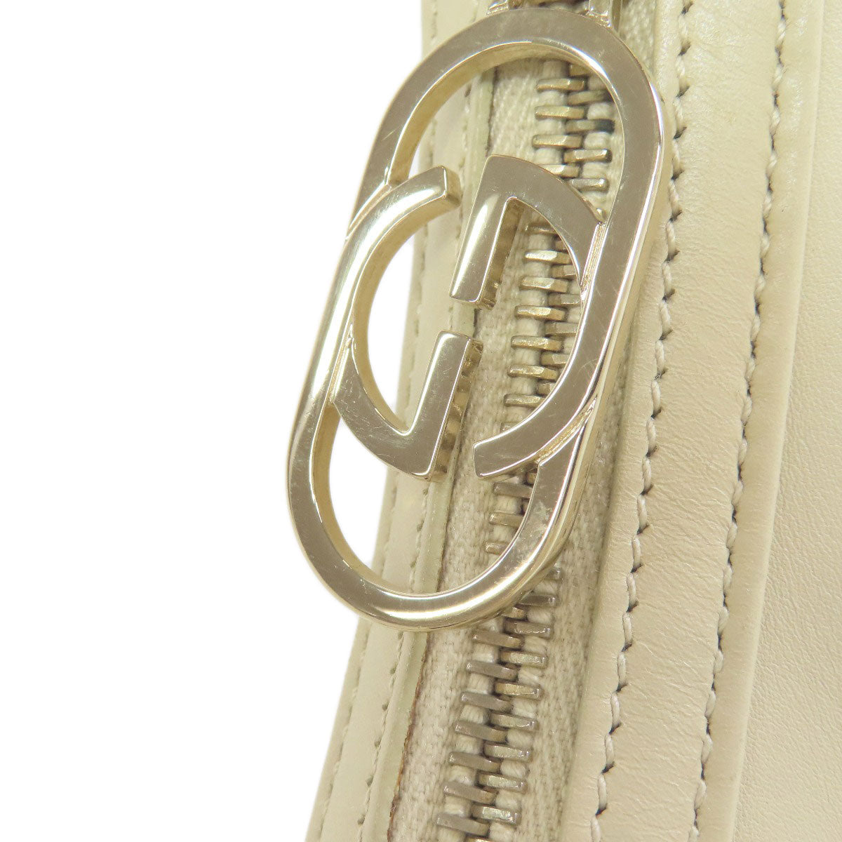 GUCCI Shoulder Bag 001・3312 leather white one belt